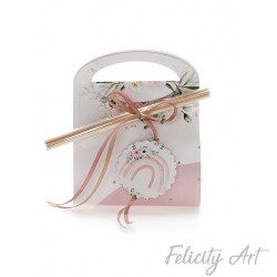  Μπομπονιέρα Βάπτισης Αρωματικό Χώρου με Θέμα Ουράνιο Τόξο