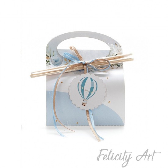  Μπομπονιέρα Βάπτισης Αρωματικό Χώρου με Θέμα το Αερόστατο