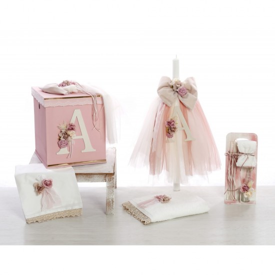 Σετ Βάπτισης  με Θέμα "Μονόγραμμα"