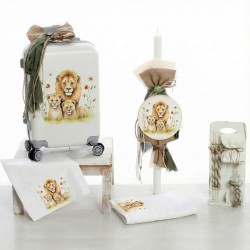Σετ Βάπτισης με Θέμα  "Lion Family"