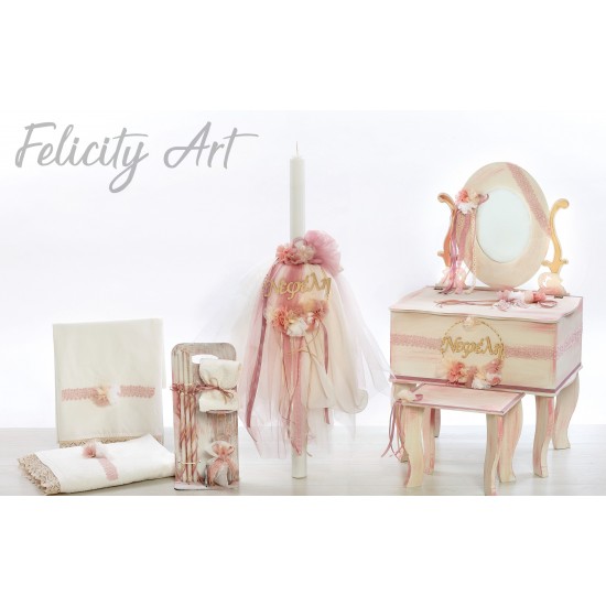 Σετ Βάπτισης με Θέμα  "Λουλούδια"