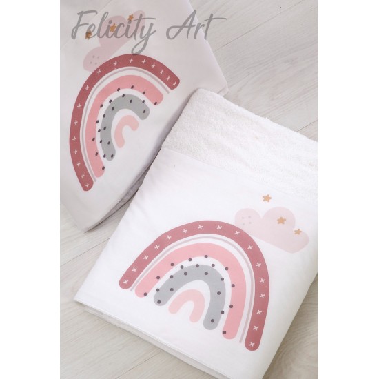 Σετ Βάπτισης με Θέμα  "Ουράνιο Τόξο"