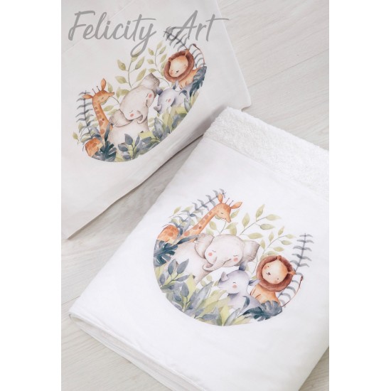 Σετ Βάπτισης με Θέμα  "Παρέα της Ζούγκλας"