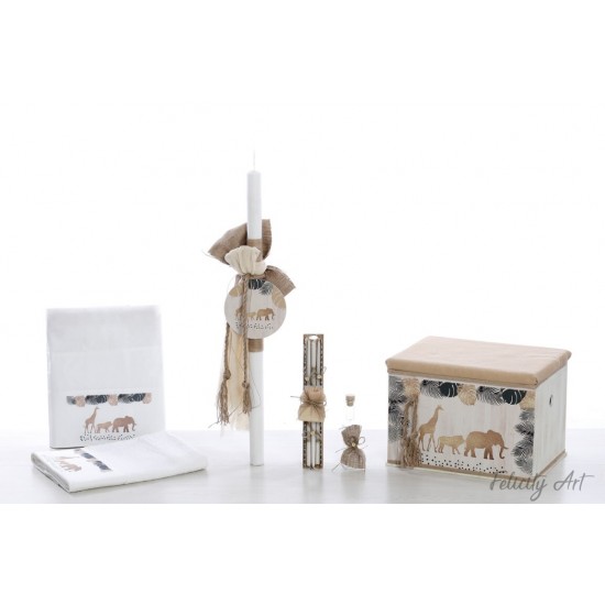 Σετ Βάπτισης με Θέμα  "Ζωάκια της Ζούγκλας"