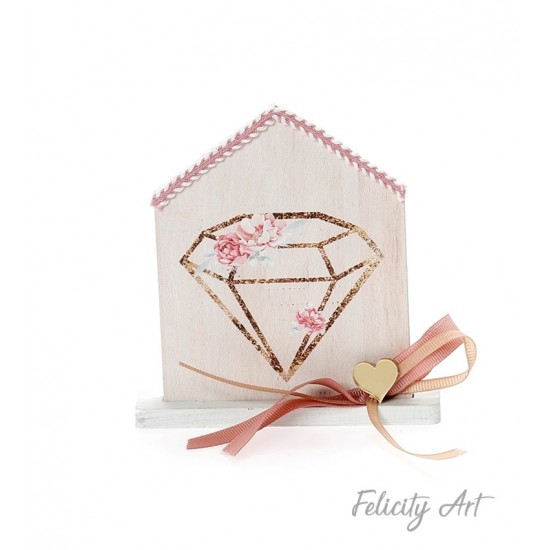 Μπομπονιέρα Βάπτισης Ξύλινο Διακοσμητικό Καδράκι