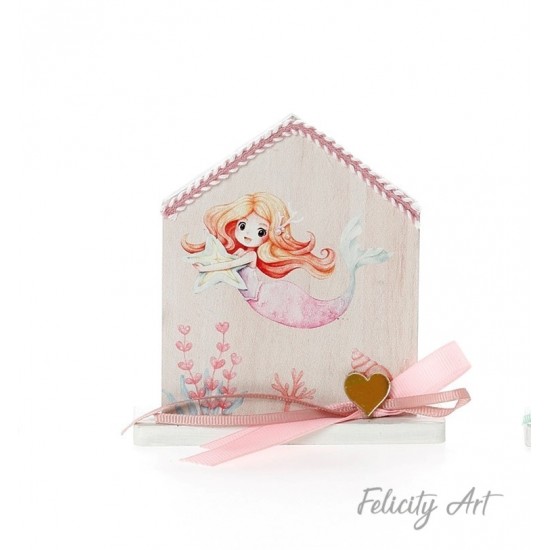 Μπομπονιέρα Βάπτισης Ξύλινο Διακοσμητικό Καδράκι