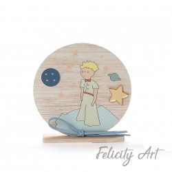 Μπομπονιέρα Βάπτισης  Ξύλινο Διακοσμητικό Καδράκι με Θέμα "Μικρός Πρίγκιπας"