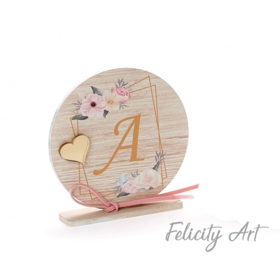 Μπομπονιέρα Βάπτισης Ξύλινο Διακοσμητικό Καδράκι