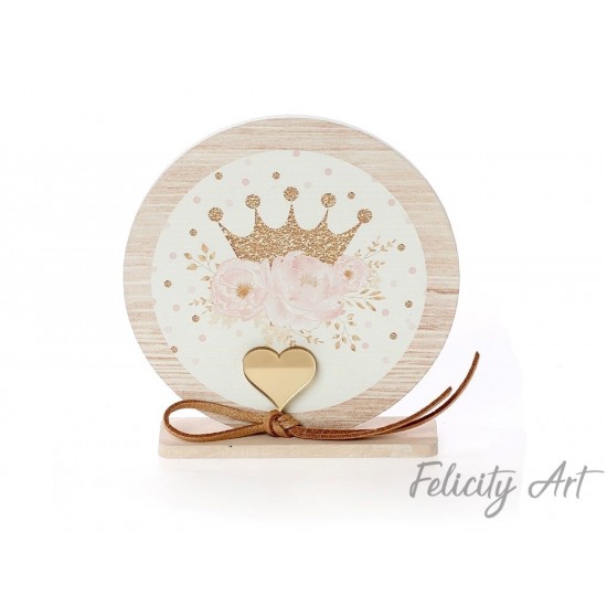 Μπομπονιέρα Βάπτισης Ξύλινο Διακοσμητικό Καδράκι