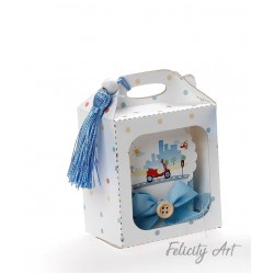 Μπομπονιέρα Βάπτισης  Σαπουνάκι σε Χάρτινο Τσαντάκι