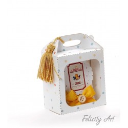 Μπομπονιέρα Βάπτισης  Σαπουνάκι σε Χάρτινο Τσαντάκι