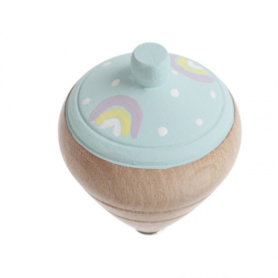 Μπομπονιέρα Βάπτισης Ξύλινη Ζωγραφιστή Σβούρα