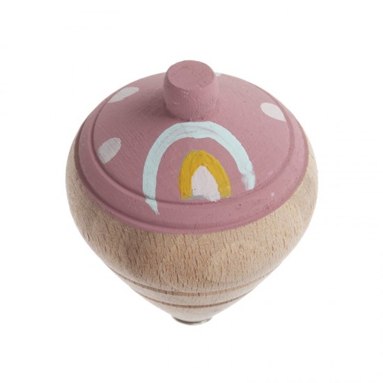 Μπομπονιέρα Βάπτισης Ξύλινη Ζωγραφιστή Σβούρα