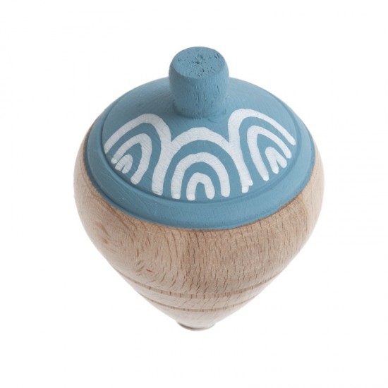 Μπομπονιέρα Βάπτισης Ξύλινη Ζωγραφιστή Σβούρα