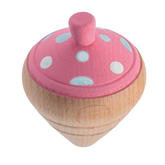 Μπομπονιέρα Βάπτισης Ξύλινη Ζωγραφιστή Σβούρα