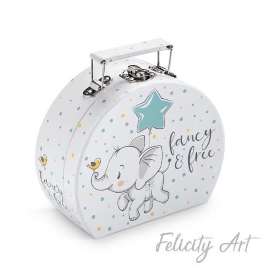  Μπομπονιέρα Βάπτισης Χάρτινο Βαλιτσάκι