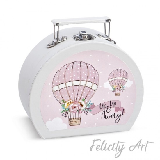  Μπομπονιέρα Βάπτισης Χάρτινο Βαλιτσάκι