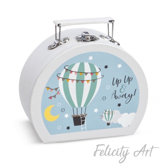  Μπομπονιέρα Βάπτισης Χάρτινο Βαλιτσάκι