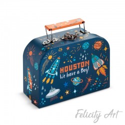  Μπομπονιέρα Βάπτισης Χάρτινο Βαλιτσάκι