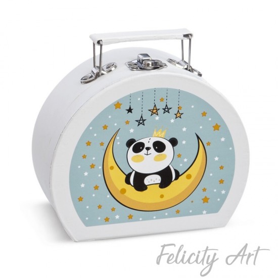  Μπομπονιέρα Βάπτισης Χάρτινο Βαλιτσάκι