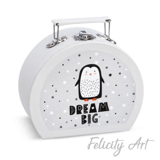  Μπομπονιέρα Βάπτισης Χάρτινο Βαλιτσάκι