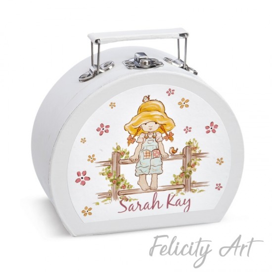  Μπομπονιέρα Βάπτισης Χάρτινο Βαλιτσάκι