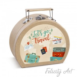  Μπομπονιέρα Βάπτισης Χάρτινο Βαλιτσάκι