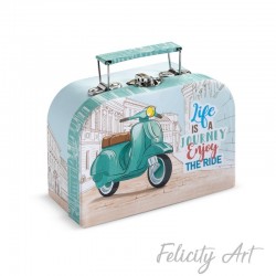  Μπομπονιέρα Βάπτισης Χάρτινο Βαλιτσάκι