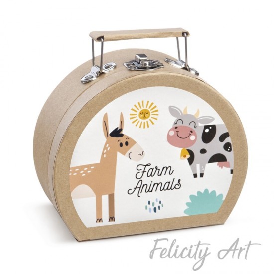  Μπομπονιέρα Βάπτισης Χάρτινο Βαλιτσάκι