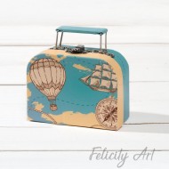  Μπομπονιέρα Βάπτισης Χάρτινο Βαλιτσάκι