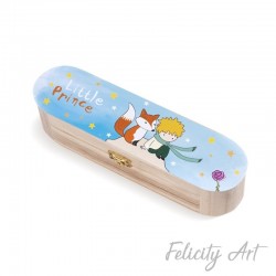 Μπομπονιέρα Βάπτισης Ξύλινη Κασετίνα με Θέμα Μικρός Πρίγκιπας