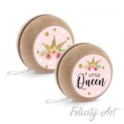Μπομπονιέρα Βάπτισης Γιο-Γιο με Θέμα Little Queen