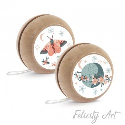 Μπομπονιέρα Βάπτισης Γιο-Γιο με Θέμα Πεταλούδες