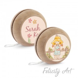 Μπομπονιέρα Βάπτισης Γιο-Γιο με Θέμα Sarah Kay