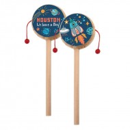 Μπομπονιέρα Βάπτισης Ξύλινο Τυμπανάκι με Θέμα Διάστημα Μπομπονιέρα Βάπτισης Ξύλινο Τυμπανάκι με Θέμα Διάστημα