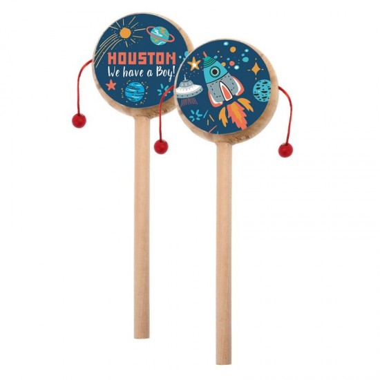 Μπομπονιέρα Βάπτισης Ξύλινο Τυμπανάκι με Θέμα Διάστημα Μπομπονιέρα Βάπτισης Ξύλινο Τυμπανάκι με Θέμα Διάστημα