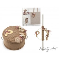 Σετ Βάπτισης για Κορίτσι με Θέμα "Macrame"