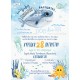 Προσκλητήριο Βάπτισης για Αγόρι με Θέμα "Baby Shark"