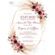 Προσκλητήριο Γάμου  με Θέμα "Burgundy Roses"