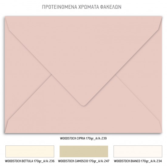 Προσκλητήριο Γάμου  με Θέμα "Pink Brushes"