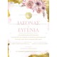 Προσκλητήριο Γάμου  με Θέμα "Flowers with Gold Foil ."