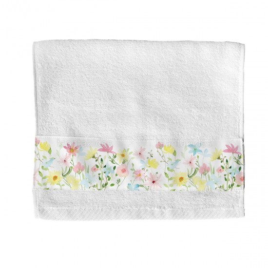 Μπομπονιέρα Βάπτισης  Πετσέτα με Θέμα Αργιολούλουδα