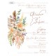 Προσκλητήριο Γάμου με Floral Στοιχεία και Pampas