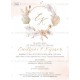 Προσκλητήριο Γάμου με Κυκλικό Στεφανάκι από Pampas