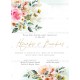 Προσκλητήριο Γάμου με Pink Floral Σχεδιασμό