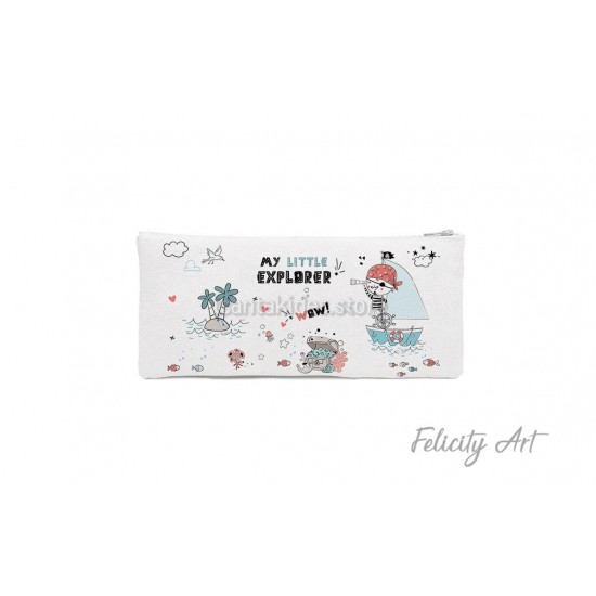 Μπομπονιέρα Βάπτισης Υφασμάτινη Κασετίνα με Θέμα "Πειρατής"