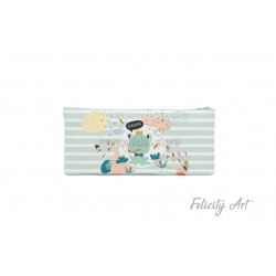 Μπομπονιέρα Βάπτισης Υφασμάτινη Κασετίνα με Θέμα "Βατραχάκι"