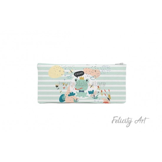 Μπομπονιέρα Βάπτισης Υφασμάτινη Κασετίνα με Θέμα "Βατραχάκι"