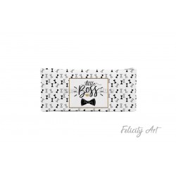 Μπομπονιέρα Βάπτισης Υφασμάτινη Κασετίνα με Θέμα "Little Boss"