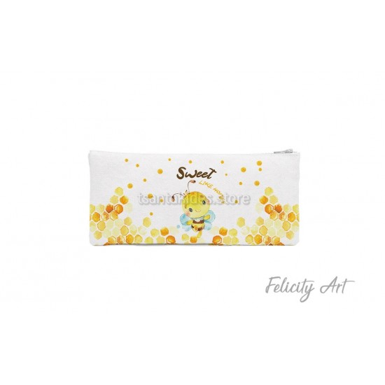 Μπομπονιέρα Βάπτισης Υφασμάτινη Κασετίνα με Θέμα "Μελισσούλα"